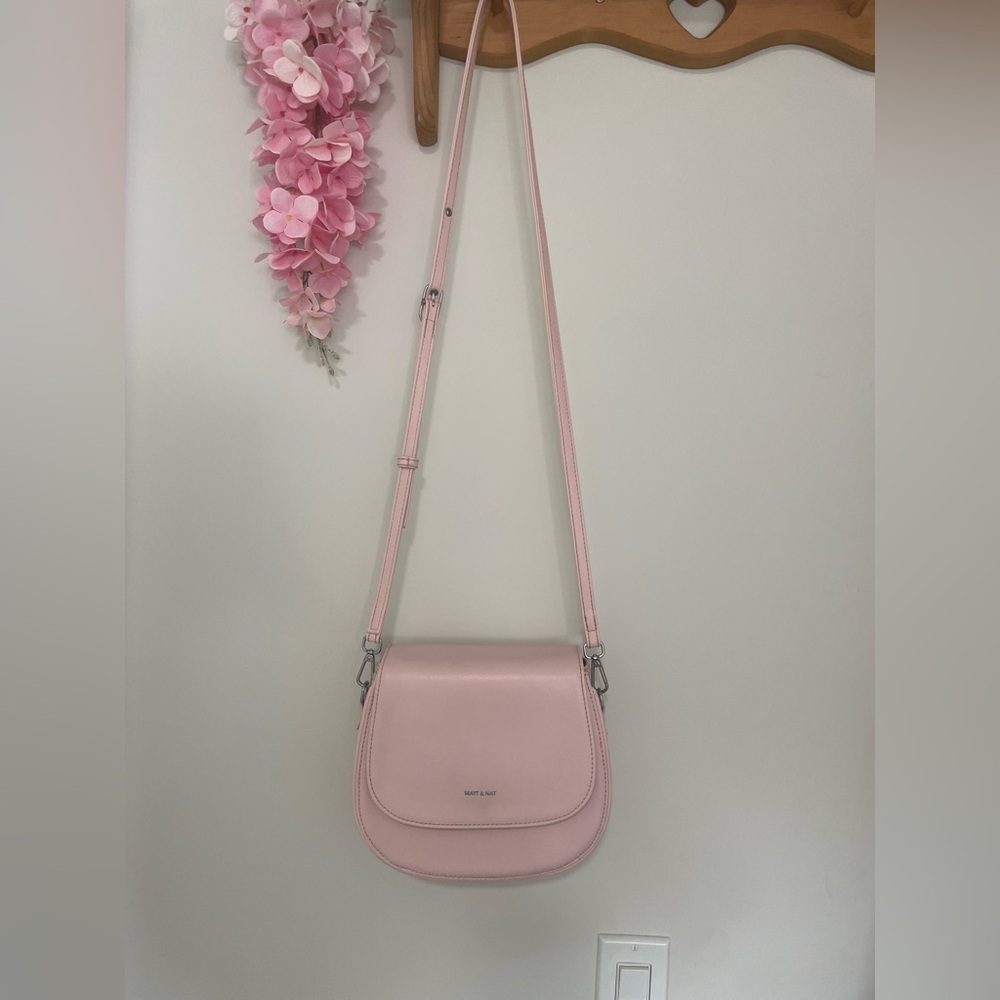 Matt & Nat Baby Pink Saddle Crossbody Bag